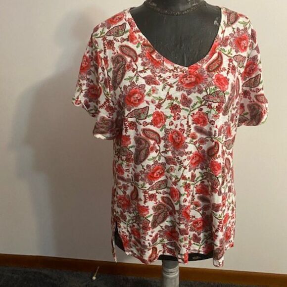 Philosophy Paisley V-Neck top, size XL - Picture 1 of 3